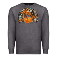 Charcoal Heather western pumpkin fall rainbow Premium Sweatshirt - JahusDesignShop