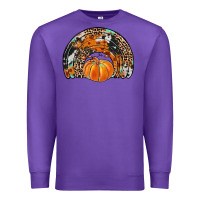 Purple western pumpkin fall rainbow Premium Sweatshirt - JahusDesignShop