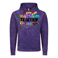 Cloud Purple Kindergarten Teacher Life Vintage Hoodie - LillyAllenDesigns