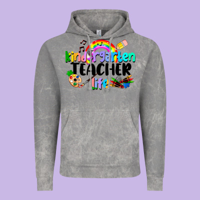Kindergarten Teacher Life Vintage Hoodie Designed By Lillyallendesigns