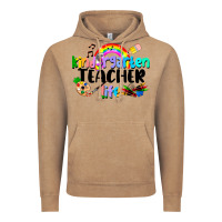 Vintage Coffee Kindergarten Teacher Life Vintage Hoodie - LillyAllenDesigns