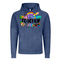 Vintage Denim Kindergarten Teacher Life Vintage Hoodie - LillyAllenDesigns