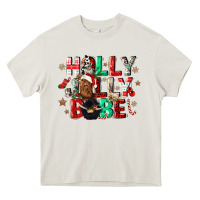 Cream holly jolly babe Heavy Core Tee - CowGirlArtShop