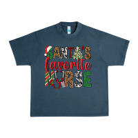 Midnight Navy Santa's Favorite Nurse Urban Heavy Tee - BundleAndBundleShop