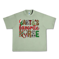 Oil Green Santa's Favorite Nurse Urban Heavy Tee - BundleAndBundleShop