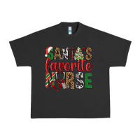 Pigment Black Santa's Favorite Nurse Urban Heavy Tee - BundleAndBundleShop