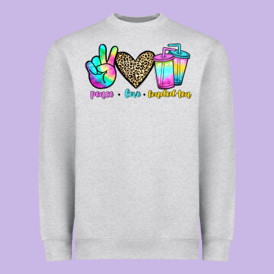 Peace Love Loaded Tea Heavyweight Sweatshirt Designed By Jahusdesignshop