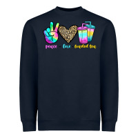 Navy peace love loaded tea Heavyweight Sweatshirt - JahusDesignShop
