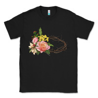 Black Crown of thorns floral Easter Classic Tee - CowGirlArtShop