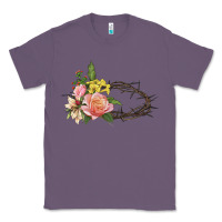 Lavender Crown of thorns floral Easter Classic Tee - CowGirlArtShop