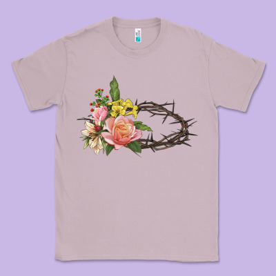 Crown Of Thorns Floral Easter Classic Tee Designed By Cowgirlartshop