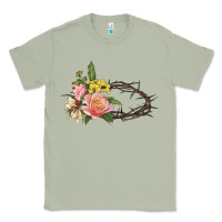 Matcha Crown of thorns floral Easter Classic Tee - CowGirlArtShop