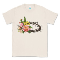 Natural Crown of thorns floral Easter Classic Tee - CowGirlArtShop