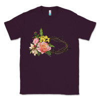Plum Crown of thorns floral Easter Classic Tee - CowGirlArtShop