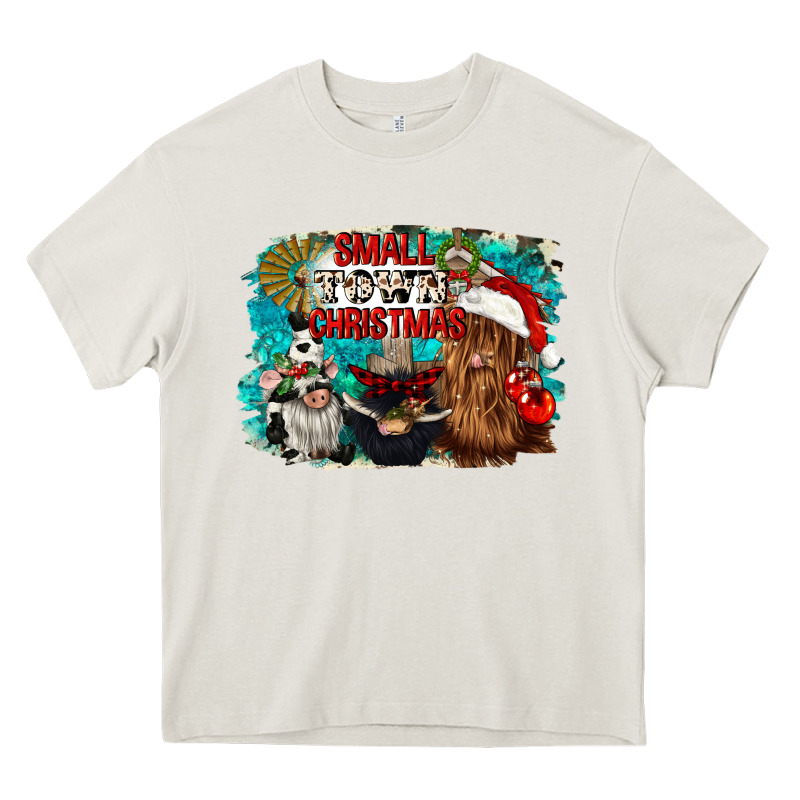 Small Town Christmas Heavy Core Tee by CowGirlArtShop | Teevron