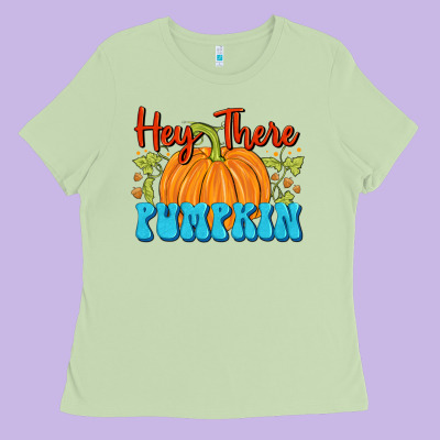Hey There Pumpkin Ladies Tee Designed By Fadigitalartstudio