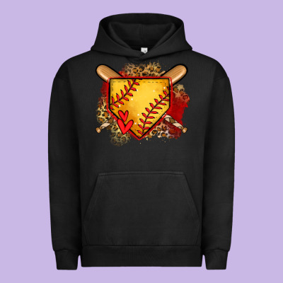 Softball Home Plate Urban Hoodie Designed By Jasminsmagicworld