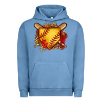 Pigment Pebble Blue softball home plate Urban Hoodie - Jasminsmagicworld
