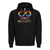 Black neurodiversity Zipper Hoodie - JahusDesignShop