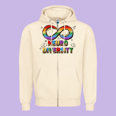 Neurodiversity Zipper Hoodie Designed By Jahusdesignshop