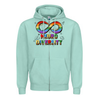 Seafoam neurodiversity Zipper Hoodie - JahusDesignShop