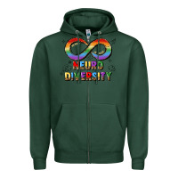 Sports Green neurodiversity Zipper Hoodie - JahusDesignShop