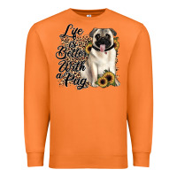 Carrot life is better with a pug Premium Sweatshirt - JahusDesignShop