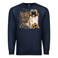 Navy life is better with a pug Premium Sweatshirt - JahusDesignShop