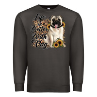 Smoke life is better with a pug Premium Sweatshirt - JahusDesignShop