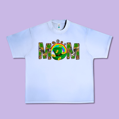 Western Mom With Shamrocks Urban Heavy Tee Designed By Bundleandbundleshop