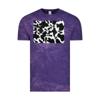 Cloud Purple distressed black glitter cowhide pattern Vintage Tee - RanaPortraitStore