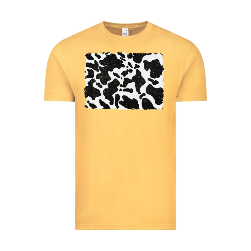 Distressed Black Glitter Cowhide Pattern Vintage Tee by RanaPortraitStore | Teevron