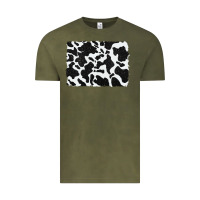 Vintage Olive distressed black glitter cowhide pattern Vintage Tee - RanaPortraitStore