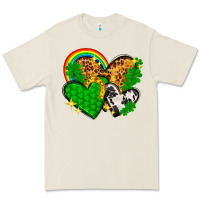 Bone St. Patrick's Day hearts with leopard Premium Tee - HowdyJamesFarm