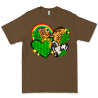 Cacao St. Patrick's Day hearts with leopard Premium Tee - HowdyJamesFarm