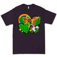 Plum St. Patrick's Day hearts with leopard Premium Tee - HowdyJamesFarm