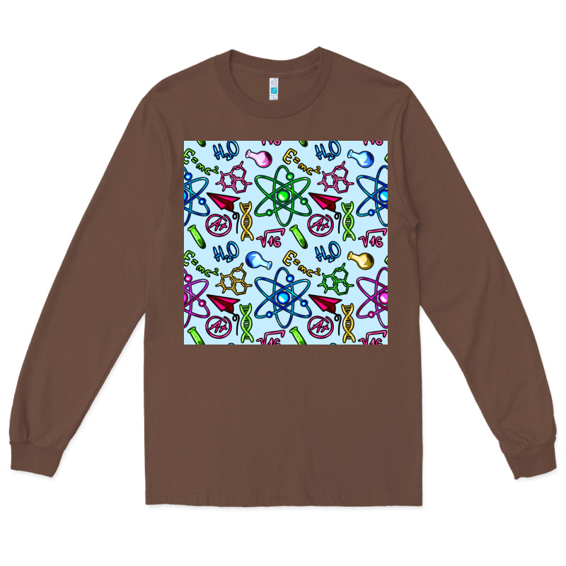 Science Teacher Seamless Pattern Long Sleeve Tee by BundleAndBundleShop | Teevron