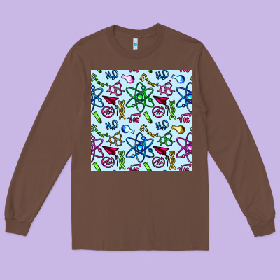 Science Teacher Seamless Pattern Long Sleeve Tee Designed By Bundleandbundleshop