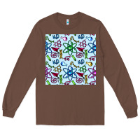 Chestnut Science Teacher Seamless Pattern Long Sleeve Tee - BundleAndBundleShop