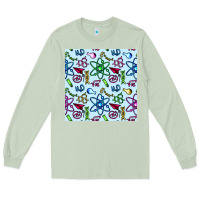 Matcha Science Teacher Seamless Pattern Long Sleeve Tee - BundleAndBundleShop