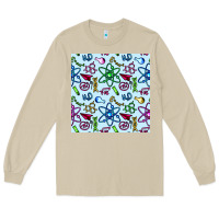 Mushroom Science Teacher Seamless Pattern Long Sleeve Tee - BundleAndBundleShop