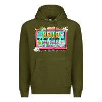 Army Green hello you are allowed to love books more than peop Premium Hoodie - Artiststas