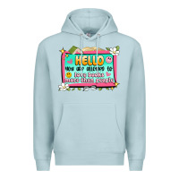 Blue Mist hello you are allowed to love books more than peop Premium Hoodie - Artiststas
