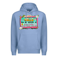 Colony Blue hello you are allowed to love books more than peop Premium Hoodie - Artiststas