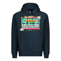 Navy hello you are allowed to love books more than peop Premium Hoodie - Artiststas