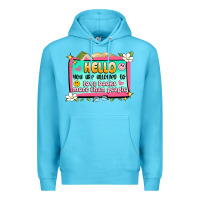 Ocean Blue hello you are allowed to love books more than peop Premium Hoodie - Artiststas