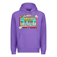 Purple hello you are allowed to love books more than peop Premium Hoodie - Artiststas