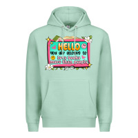 Seafoam hello you are allowed to love books more than peop Premium Hoodie - Artiststas