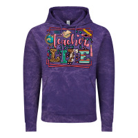 Cloud Purple Teacher life leopard frame Vintage Hoodie - LillyAllenDesigns