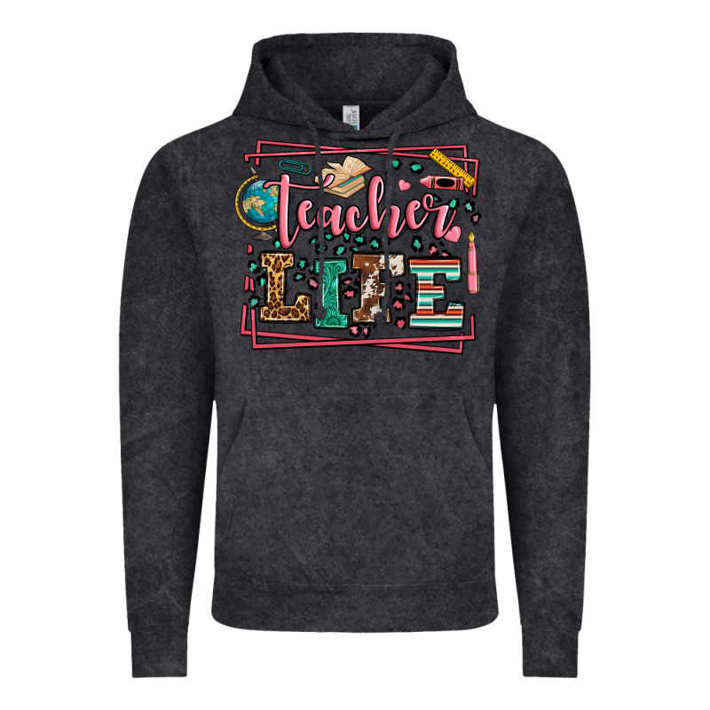 Teacher Life Leopard Frame Vintage Hoodie by LillyAllenDesigns | Teevron